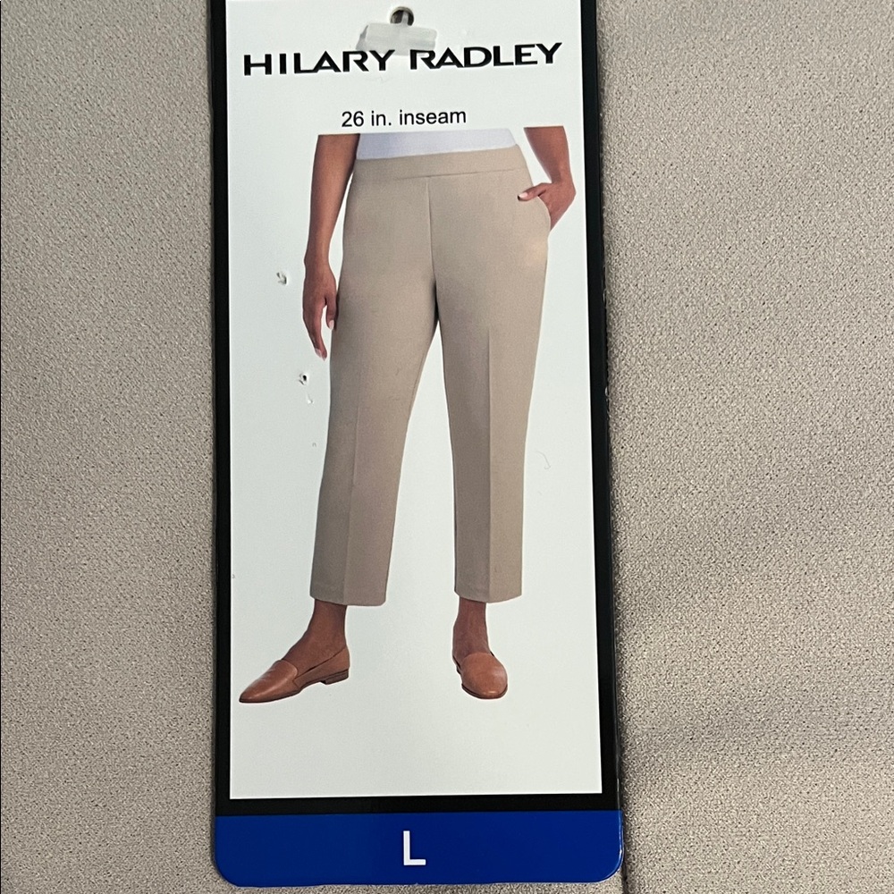 Hilary Radley Light Beige Capri Pants Size L